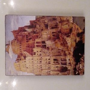 LOST CITY *Signed  Atlantis Tile, like Sid Dickens. *Rare & Retired wall art